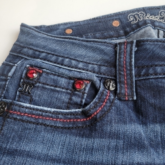 Mis me blue jeans size 27 low rise Y2K style - Picture 7 of 8
